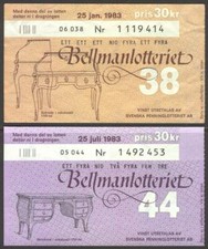 Biglietto Lotteria A47 Svezia