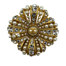 CHANEL Women's Brooch CC Logo