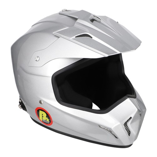 Casco fia cross argento hans - fia,