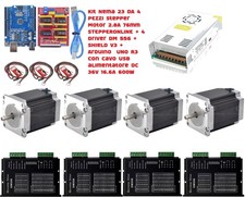 4 ASSI CNC  Kit Nema 23 STEPPERONLINE+DM 556 Driver + ARDUINO+ ALIMENTATORE 600W