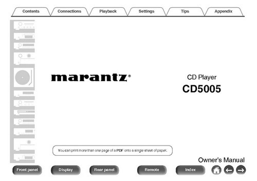 Marantz cd5005 lettore - marantz,