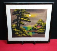 STAMPA POSTER MODERNARIATO VINTAGE PAESAGGIO ORIENTALE NAIF QUADRO CON CORNICE 