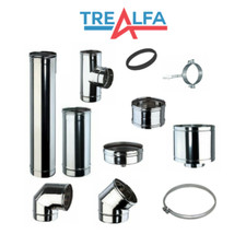 Canna fumaria tubi per stufa a pellet scarico fumi in acciaio inox Ø 80 mm