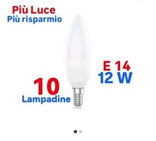 10 LAMPADINE LED E14 12W LUCE