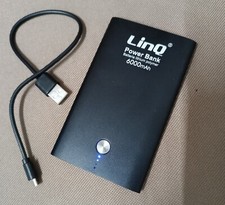 Batteria Esterna Power Bank 6000Mah Carica Rapida Smartphone Linq USB Nero 