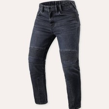 Jeans uomo revit moto blu - jeans,