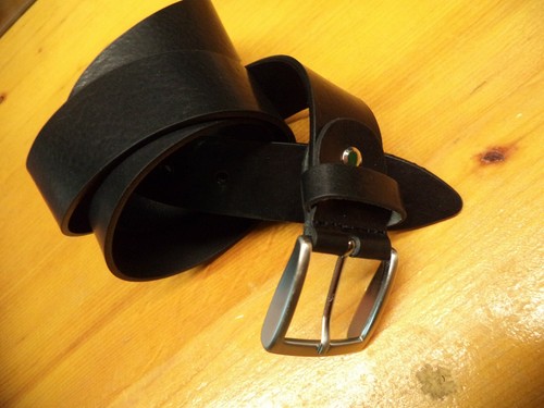 Classic genuine leather belt - leather,