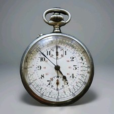 Antique Swiss-Made Chronometer Chronograph Pocket Watch