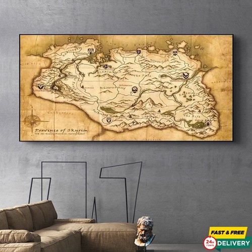 Mappa del vecchio mondo - vecchio, tela