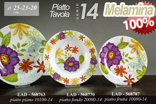 Piatto fondo melamina - , servizio