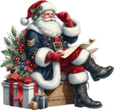 Adesivo vintage Natale Babbo