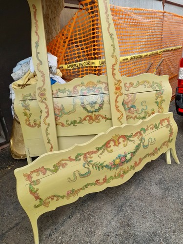 Letto legno laccato veneziano - letto,