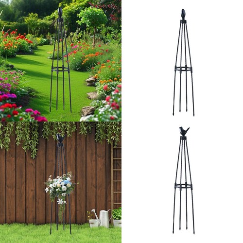 Garden obelisk trellis - obelisk, flowers