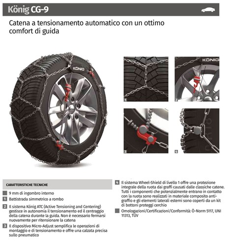 Konig cg9 misura - 117, catene