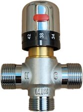 Valvola Miscelatrice Termostatica Regolabile 20-65°C in Ottone Cromato, DN20 3/4