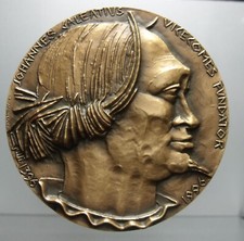 MEDAGLIA VI CENTENARIO CERTOSA DI PAVIA 1996 INCISORE ANGELO GRILLI IN BRONZO