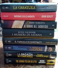 STOCK LOTTO DI  N 8 LIBRI  HORROR THRILLER  GIALLI