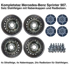 Cerchi in acciaio 4x originali Mercedes-Benz Sprinter 6,5JxR16 ET54 6x130 A9074014800