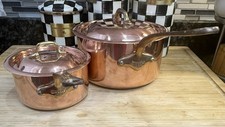 Mauviel M'Heritage M'150 B Padella per Salsa in Rame con Coperchio, 1,25 Qt e 3,5 Qt Nuova Leggi!