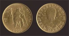 SAN MARINO 200 LIRE 1997 LA
