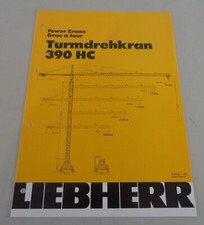 Scheda Tecnica Liebherr Gru A Torre 390 HC Del 06/1987