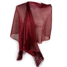 Stola bordeaux cerimonia elegante lurex donna rosso scuro coprispalle foulard