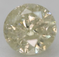 0.51 Carato Giallo Chiaro Rotondo Brillante Naturale Estratto Dalla Terra 5.11mm