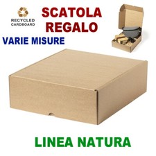 10/20/50pz SCATOLA REGALO CARTONE RICICLATO CONFEZIONE ECOSOSTENIBILE INGROSSO
