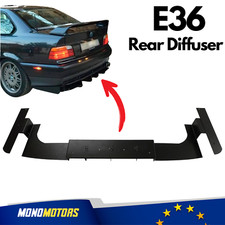 PER BMW E36 DIFFUSORE POSTERIORE METALLO M LOOK M3 TUNING PARAURTI SPEDIZIONE VELOCE
