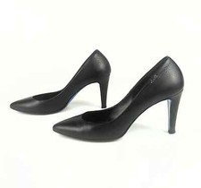 Usata Bellissima! Loriblu Scarpa Donna Tacco Alto Pelle Nera Suola Blu Elegante!