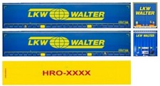 Nuova Grafica adesiva "LKW Walter"  trasparente x semirimorchi Herpa 1/87.