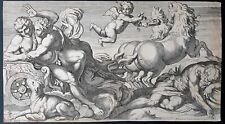 stampa antica neoclassica Aurora e Cefalo Westerhout Carracci Cesio farnese 1687