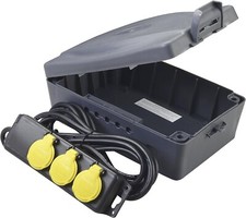 Masterplug wbxip35/fr-mp IP54 Masterbox Scatola Stagna con blocco 3 prese IP44