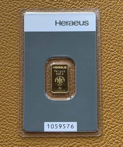 Lingote oro 999 - 2, heraeus