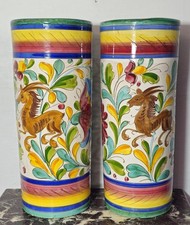 Coppia di vasi in ceramica vietrese- Portafiori vietri vintage- Anni '70