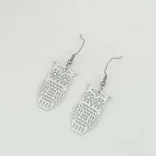 Orecchini Argento Gufo