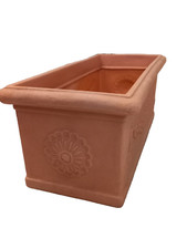 cassetta festonata con sottovaso in resina cm. 60x28 h 24 robusta e leggera