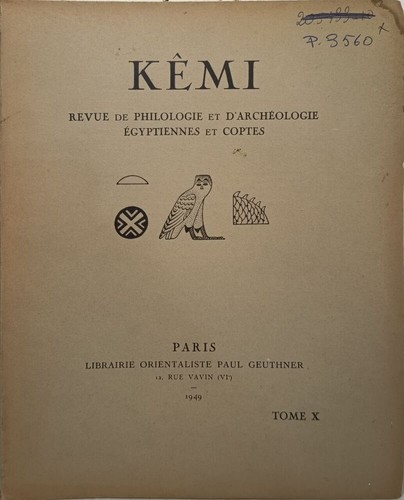 Kêmi revue philologie - de,
