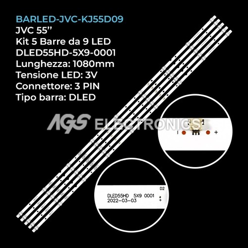 Kit barre strip led tv - 5, jvc