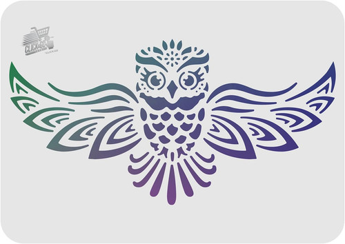Owl stencil 30x20 mask - owl,