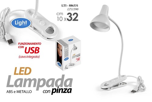 Lampada led lettura con - lampada, da