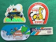 Adesivi Sticker vintage KENWOOD,TOP,PIONEER,CREVEL HI-FI CAR