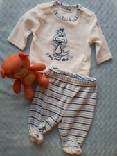 completino 2 pezzi in ciniglia dinosauro 0-1 mesi taglia 50 BIMBO 