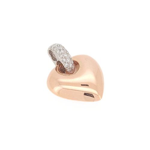 Ciondolo cuore diamanti oro - cuore,