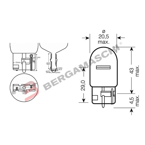 Lampada t20 12v - t20, 21w
