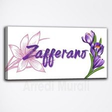 Quadro moderno fiore di zafferano stampa su tela |Q726| Decorazione per cucina