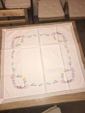 Tovaglia Da Te Con Ricami Fatti A Mano Con Mughetti In Filo Satin In Seta