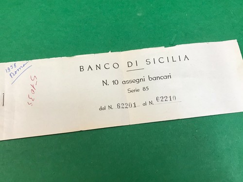 Assegno banco sicilia anni - banco, di