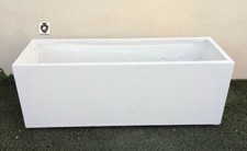 Vaso rettangolare in CEMENTO leggero bianco fioriera per esterni arredo giardino