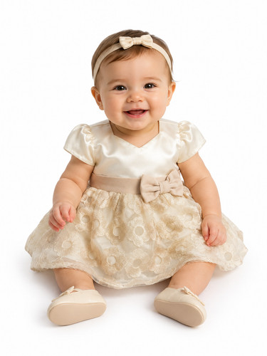 Abito bambina cimelio raso